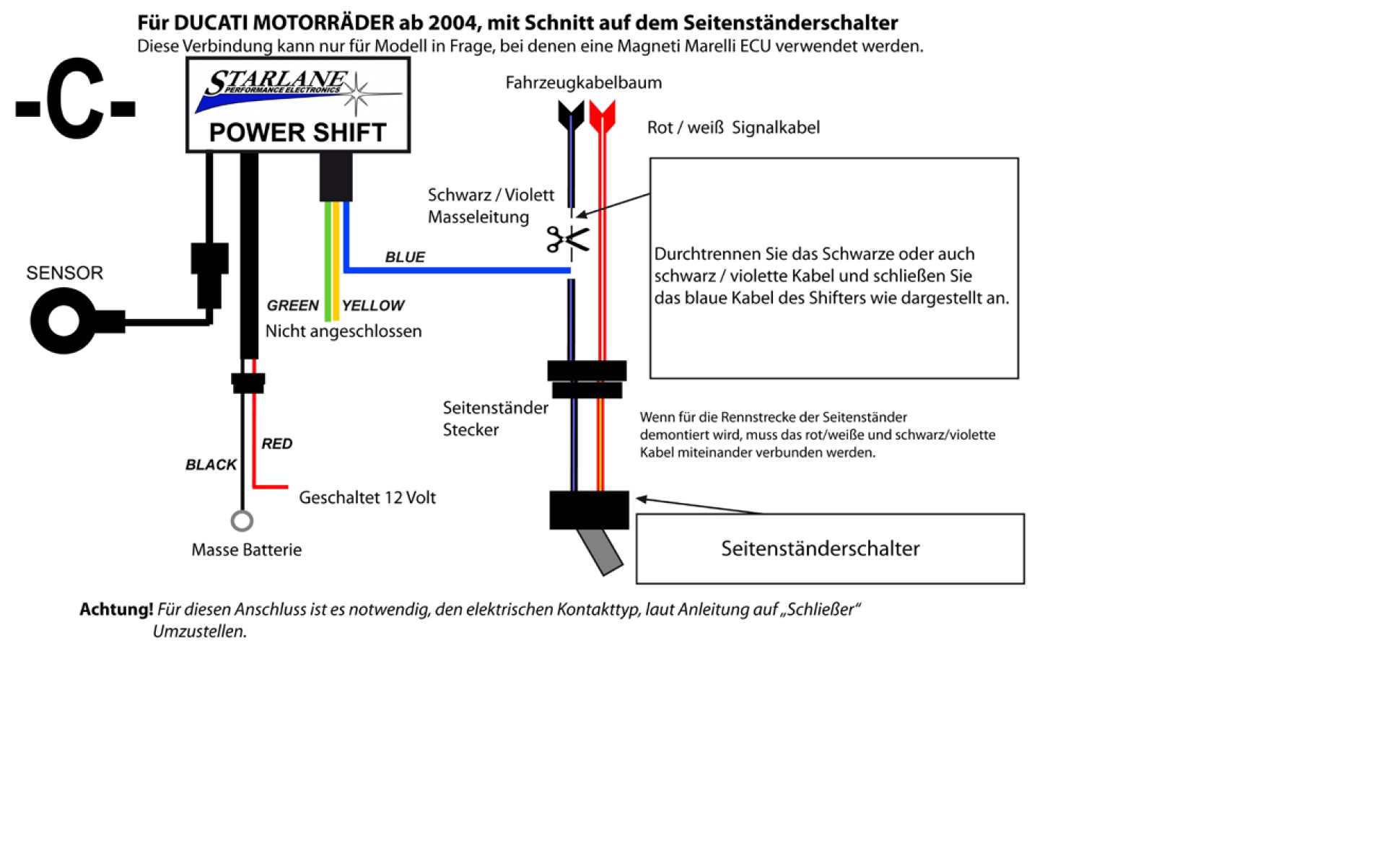 ISpchen Seitenständer Schalter Motorrad - Universal ABS